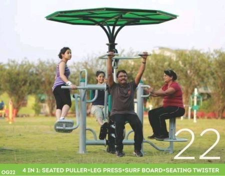 4 In 1 Seated Puller + Leg press + Surf Board + Seating Twister (OG22)